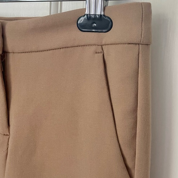 J Crew Kate Straight Leg Pant in Four Season Stretch 00 Petite Camel Office - Picture 8 of 12